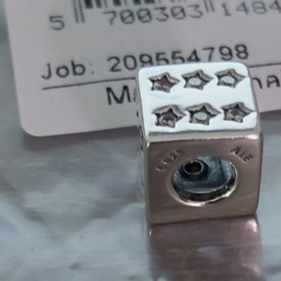 Authentic PANDORA Sterling Silver Lucky Dice Charm 793581C01 - Picture 3 of 10